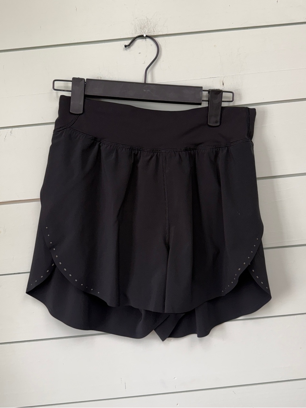 Lululemon fast and free reflective shorts high rise black 3" women's size 4